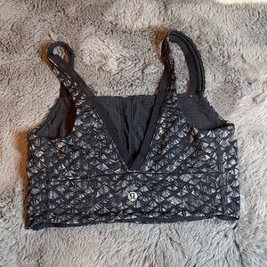 lululemon athletica Align Black/Grey Sports Bra Size 4